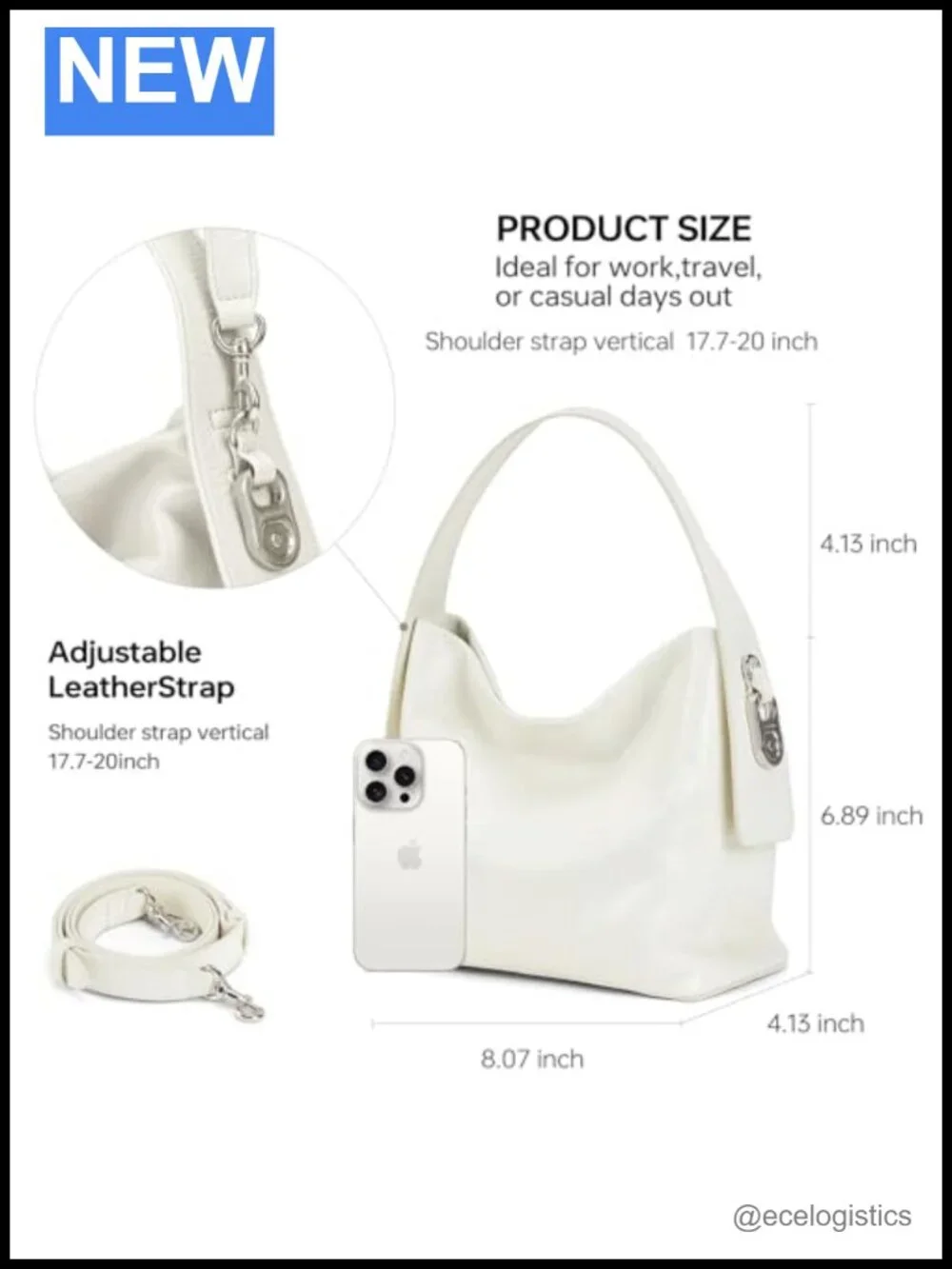 Genuine Leather Hobo Bag for Women Small Trendy Shoulder Purse with Adjustable